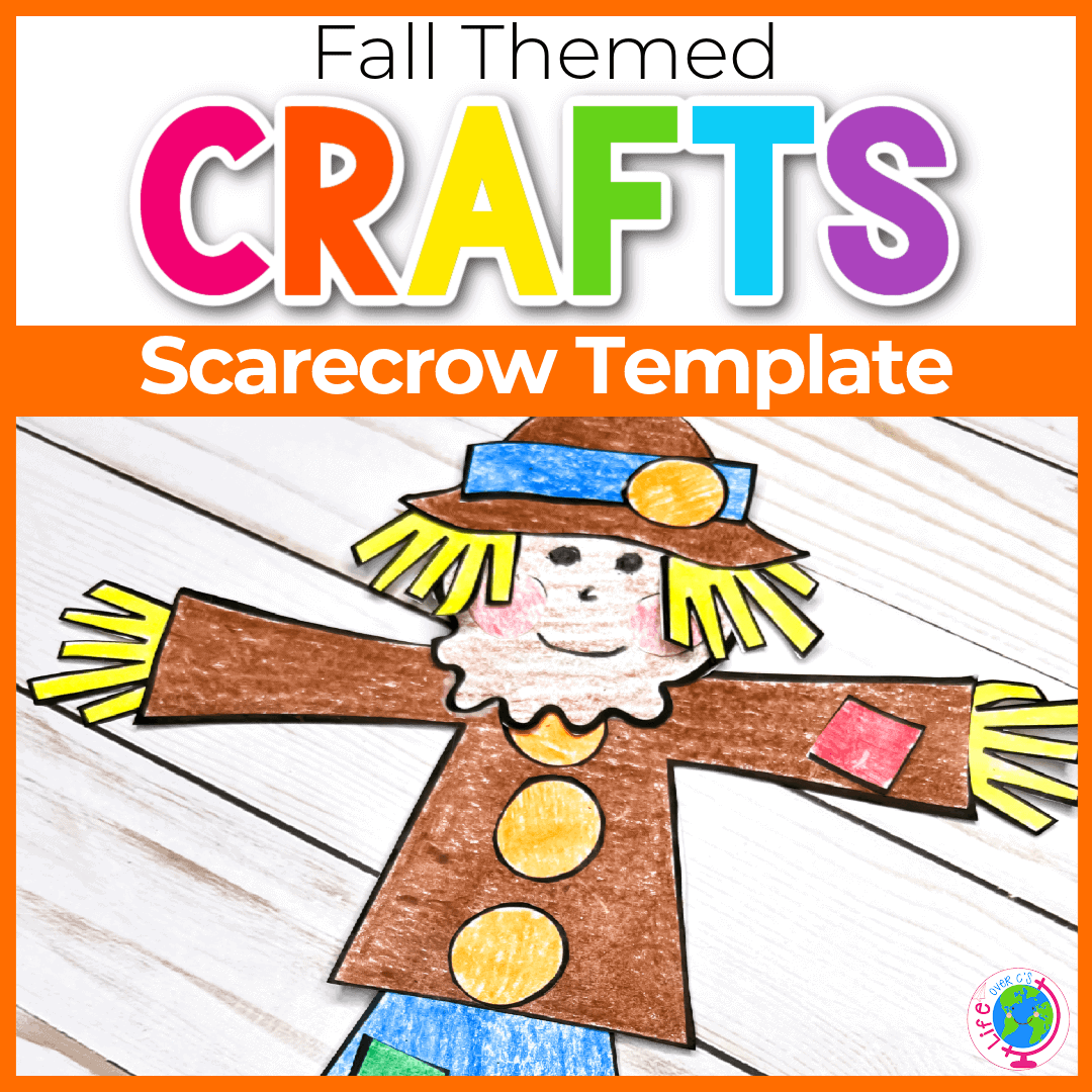 Free Printable Cut Paste Scarecrow Craft Template