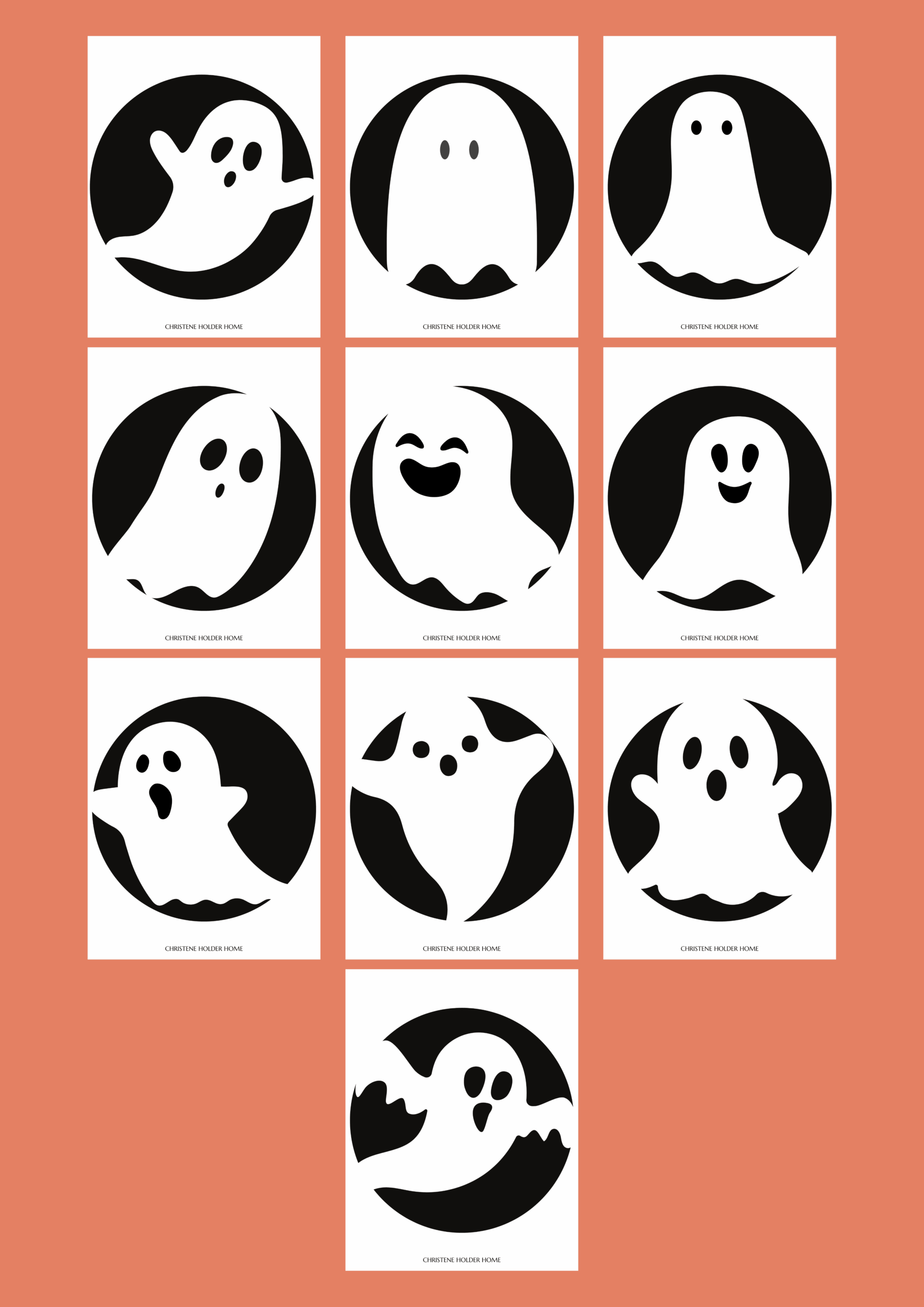 Free Printable Cute Ghost Pumpkin Carving Stencils Christene Holder Home