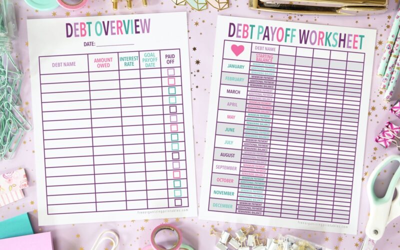 Free Printable Debt Payoff Planner Free Organizing Printables