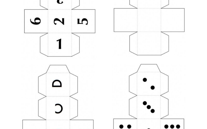 Free Printable Dice Dots Numbers And Letters Teach Beside Me