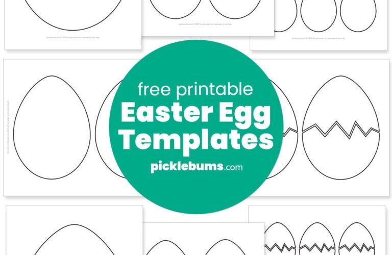 Free Printable Easter Egg Templates Picklebums