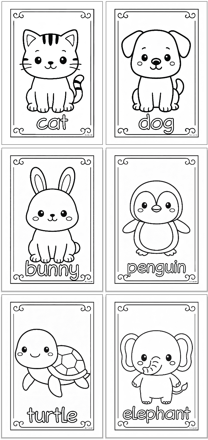printable coloring sheets animals