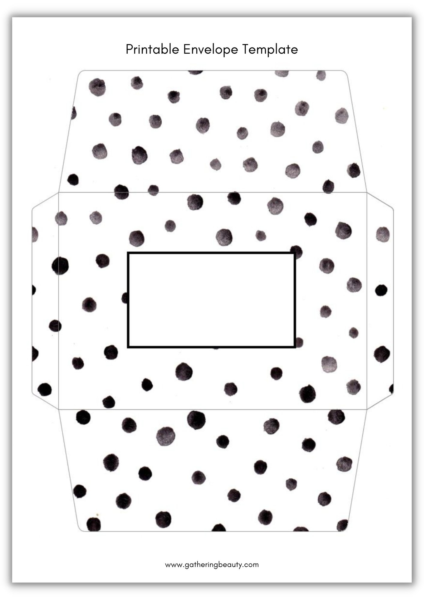 Free Printable Envelope Template Gathering Beauty