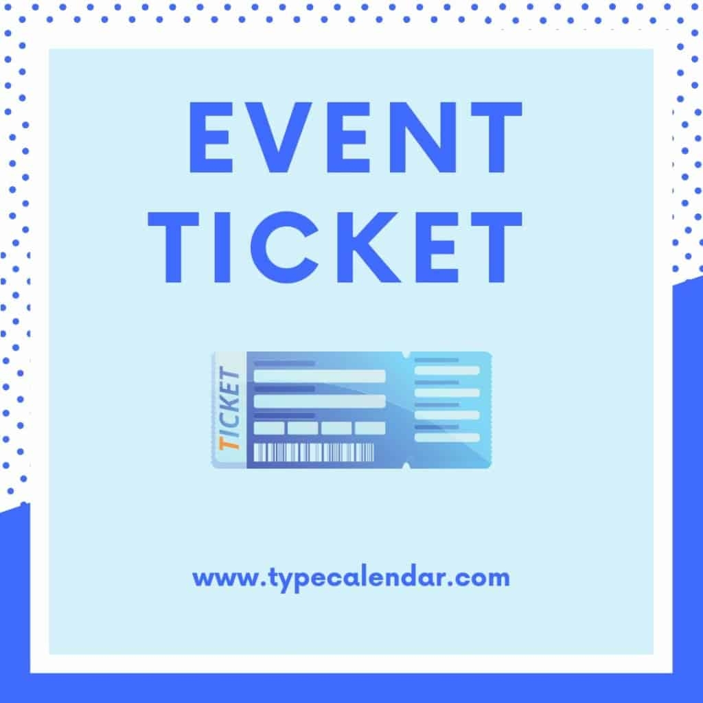 Free Printable Event Ticket Templates PDF Word Blank Editable