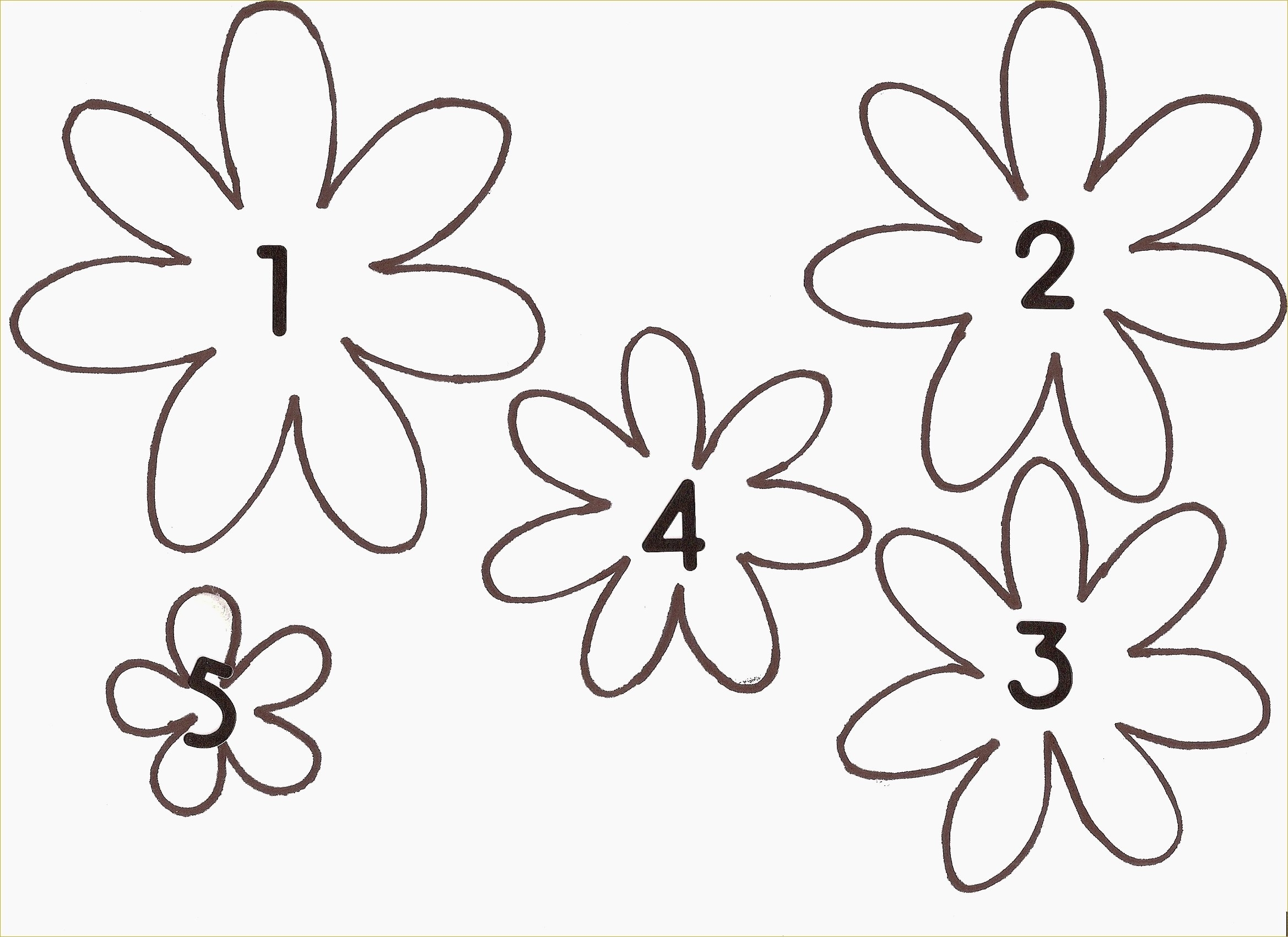 cut out flower template printable cut out flower template printable