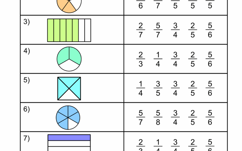 Free Printable Fractions Worksheets Comparing Identifying Free Printables Monograms Design Tools Patterns DIY Projects