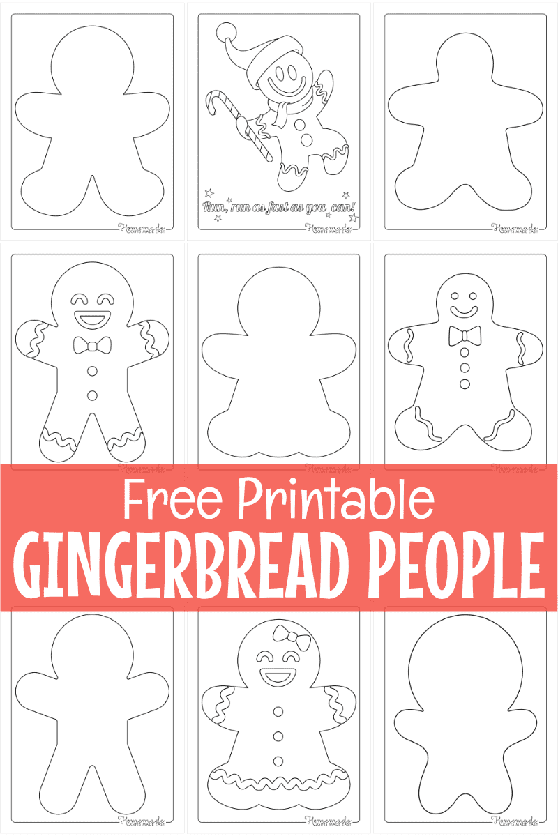free printable gingerbread man template
