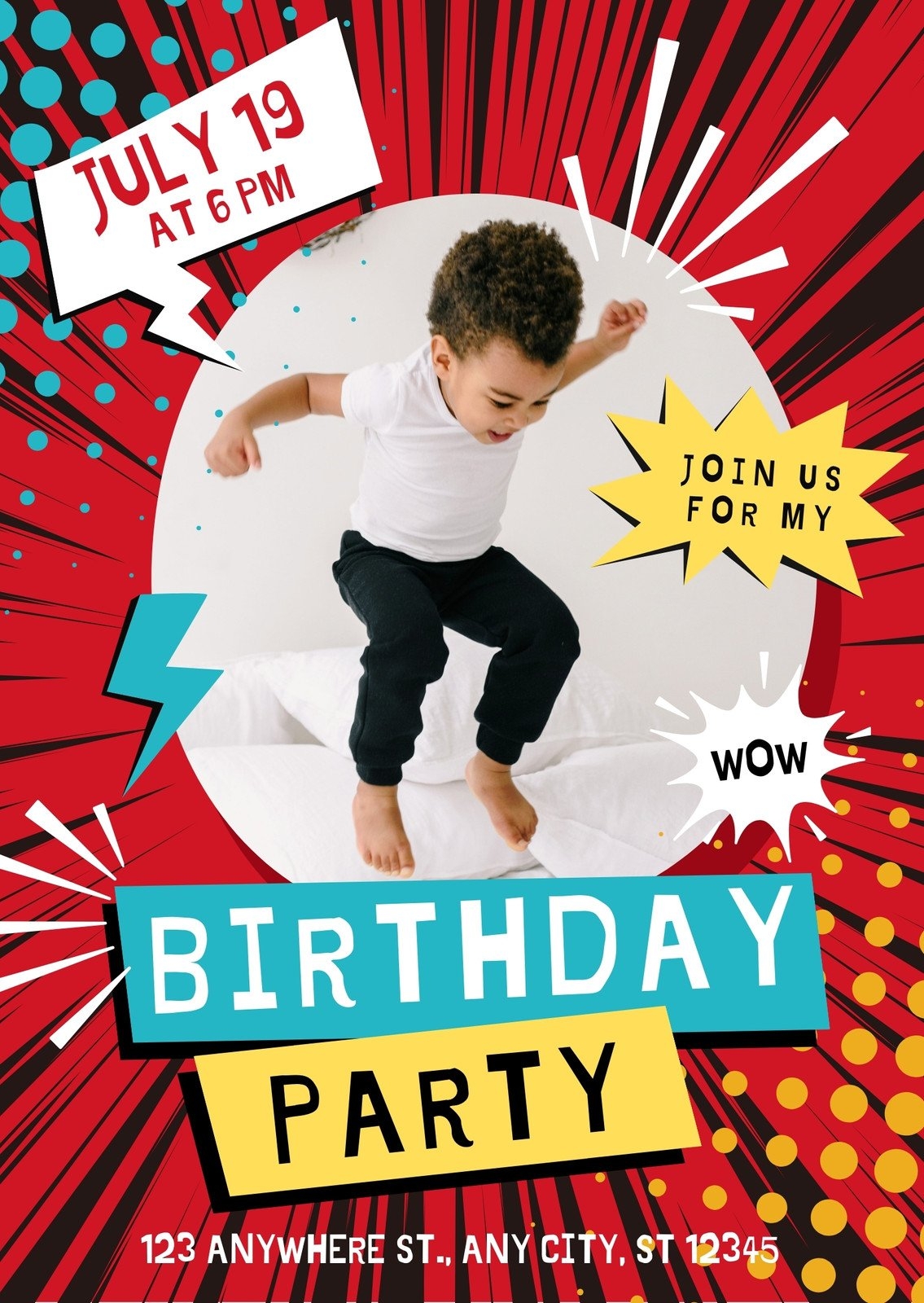 Free Printable Kids Birthday Invitation Templates Canva Free Printable Kids Birthday Invitation Templates Canva