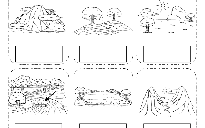Free Printable Landforms Earth Science Worksheet