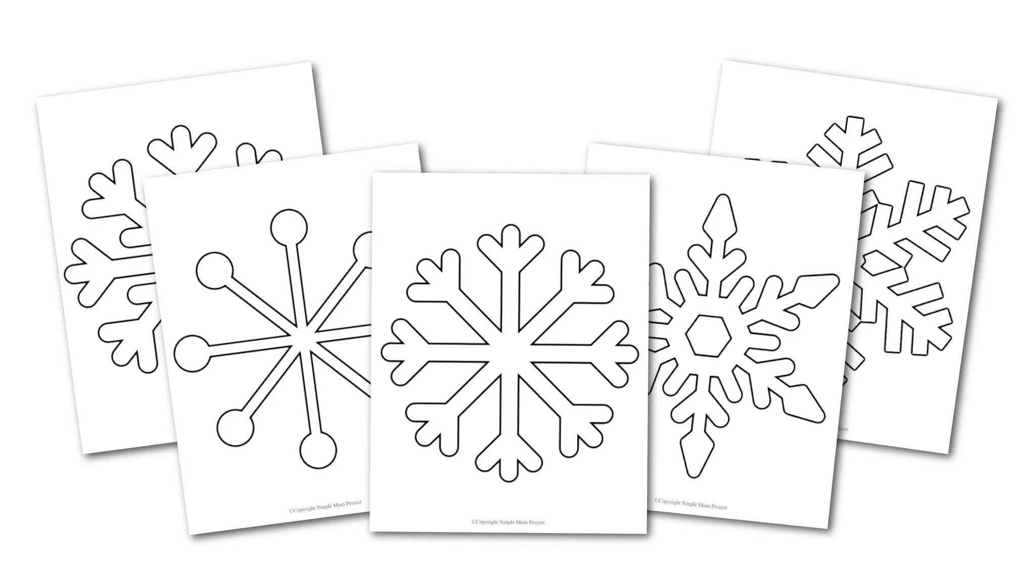 Free Printable Large Snowflake Templates Simple Mom Project