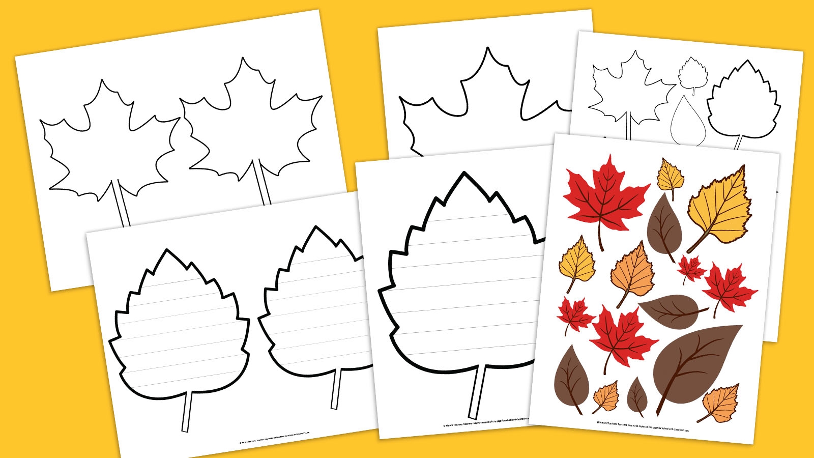 leaves template printable