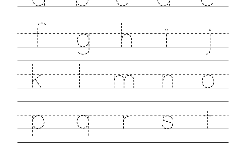 Free Printable Lowercase Alphabet Letters Tracing Worksheet