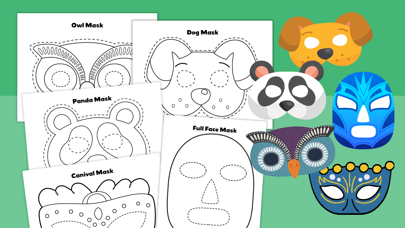 Free Printable Mask Templates For Characters Animals And More