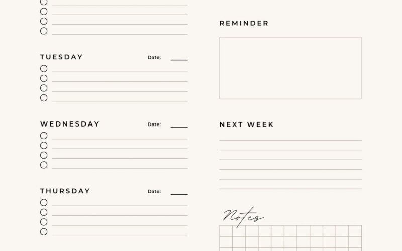 Free Printable Planner Templates To Customize Canva