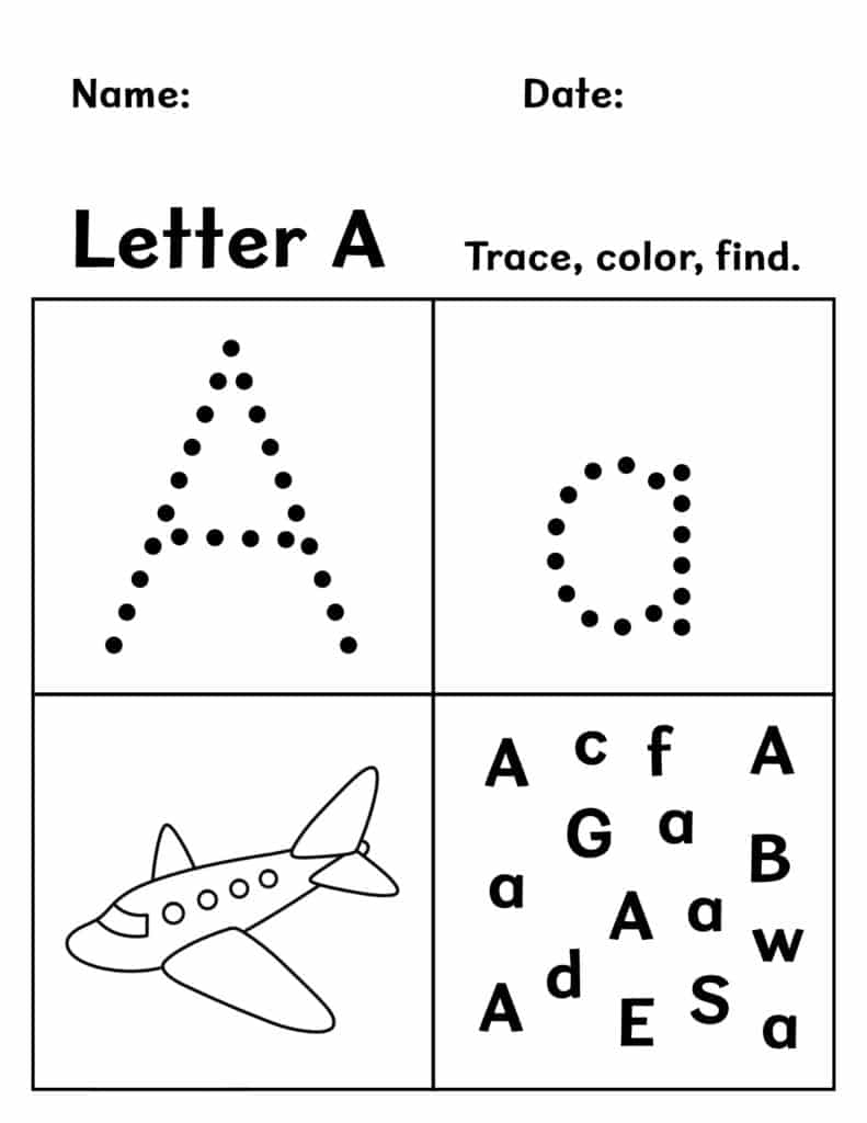 kindergarten activities printable worksheets