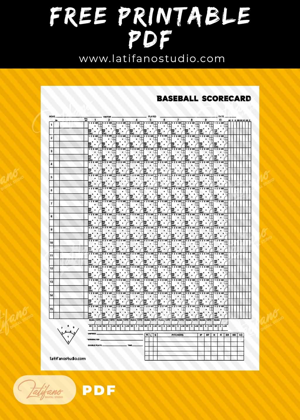 printable score sheet baseball