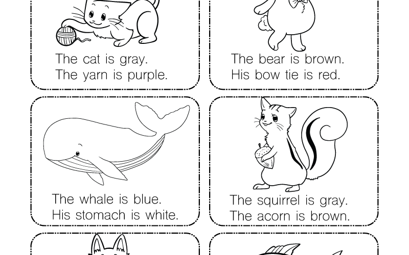 Free Printable Read And Color Worksheet