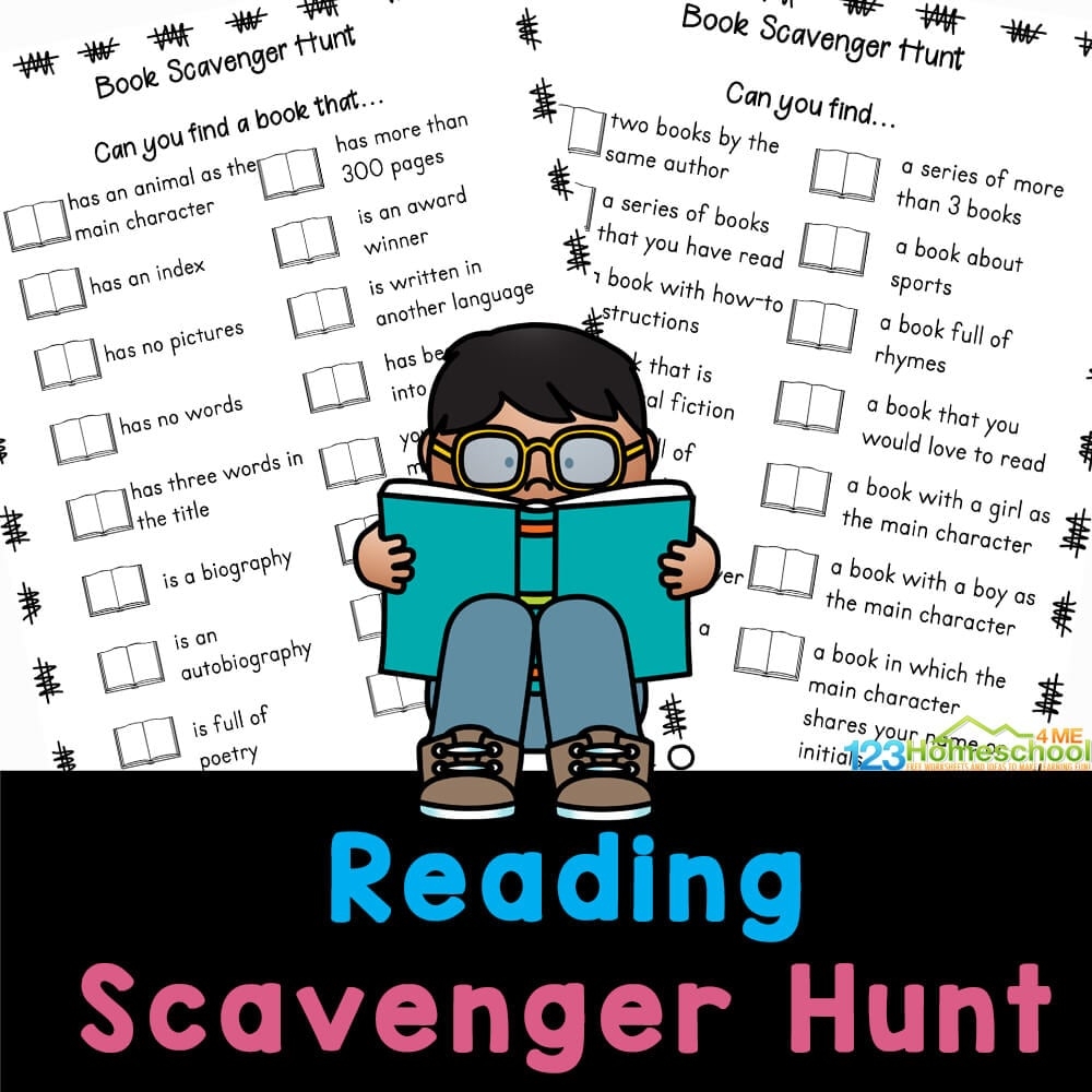 FREE Printable Reading Scavenger Hunt Library Activities For Kids FREE Printable Reading Scavenger Hunt Library Activities For Kids