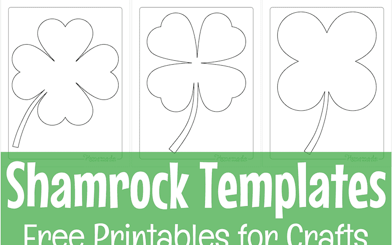 Free Printable Shamrock Templates Small Medium Large