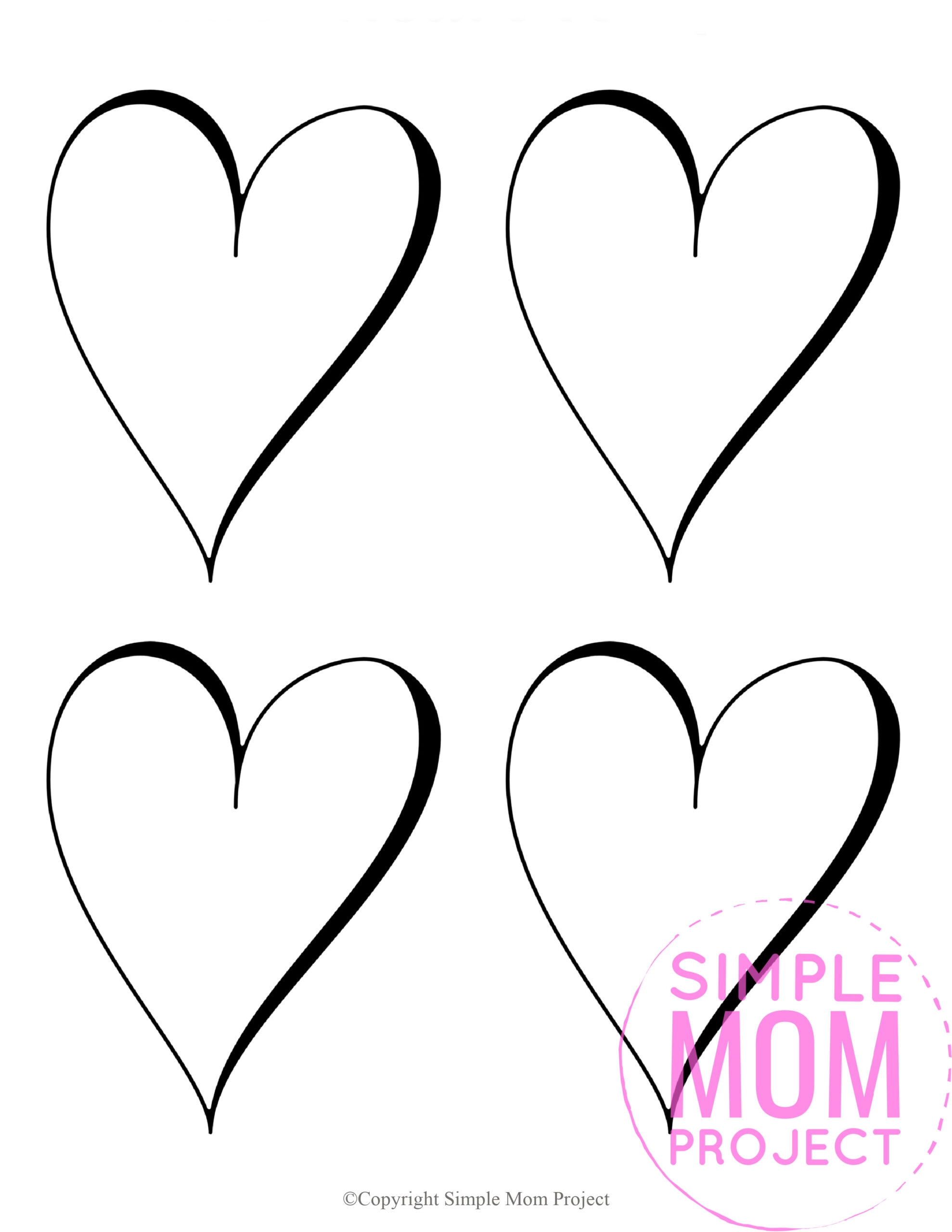 heart shaped template printable