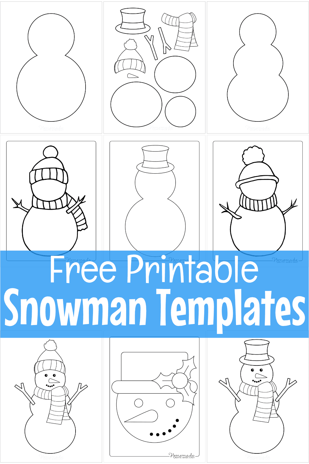 free printable snowman template free printable snowman template