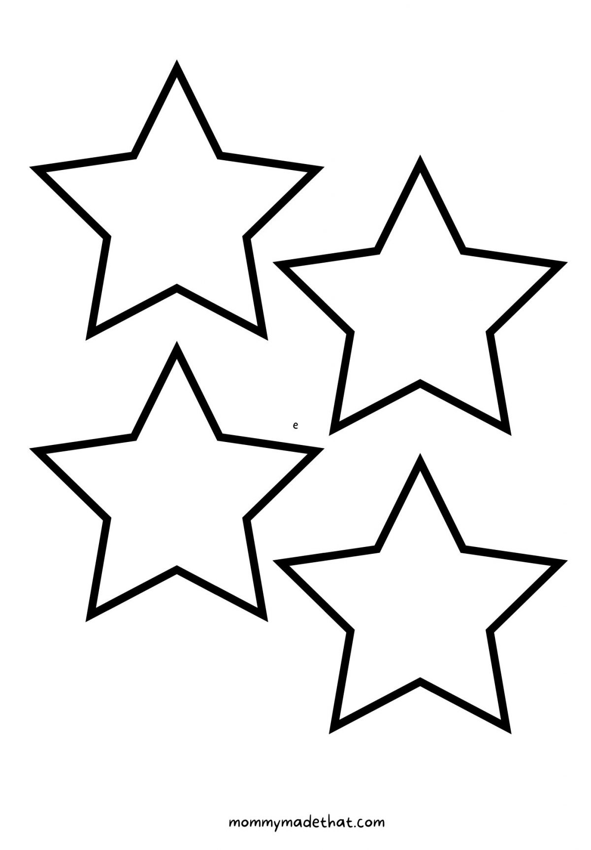 star template printable