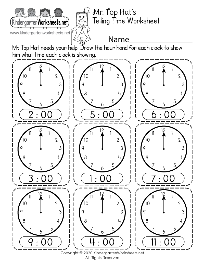 Free Printable Telling Time Worksheet Free Printable Telling Time Worksheet