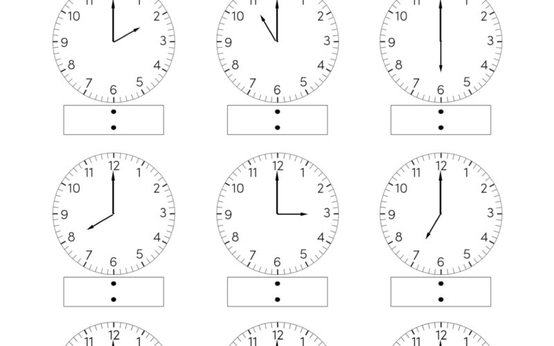 Free Printable Telling Time Worksheets Paper Trail Design