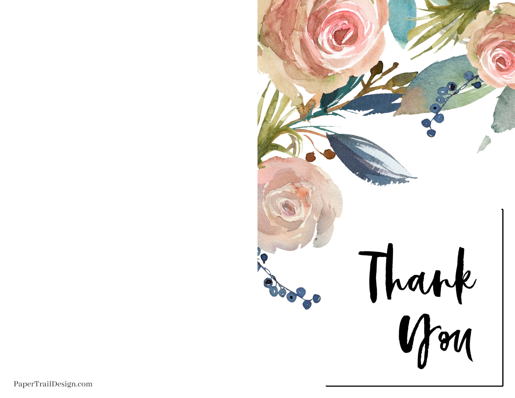 printable thank you card template