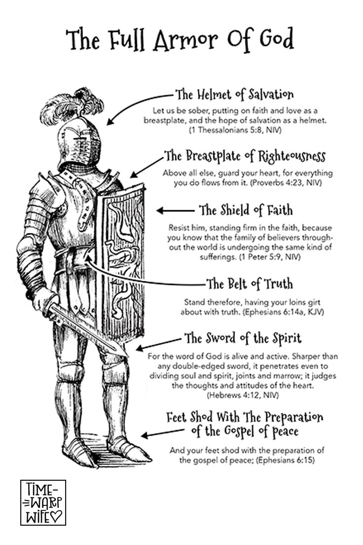 Free Printable The Full Armor Of God