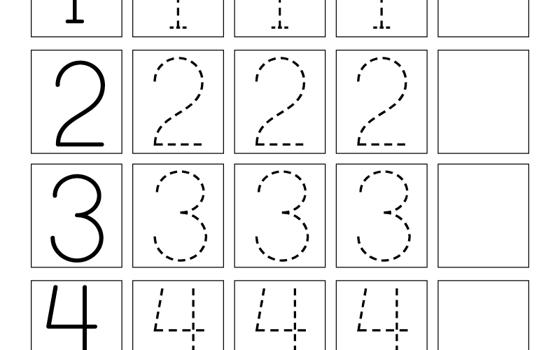 Free Printable Traceable Numbers Worksheet