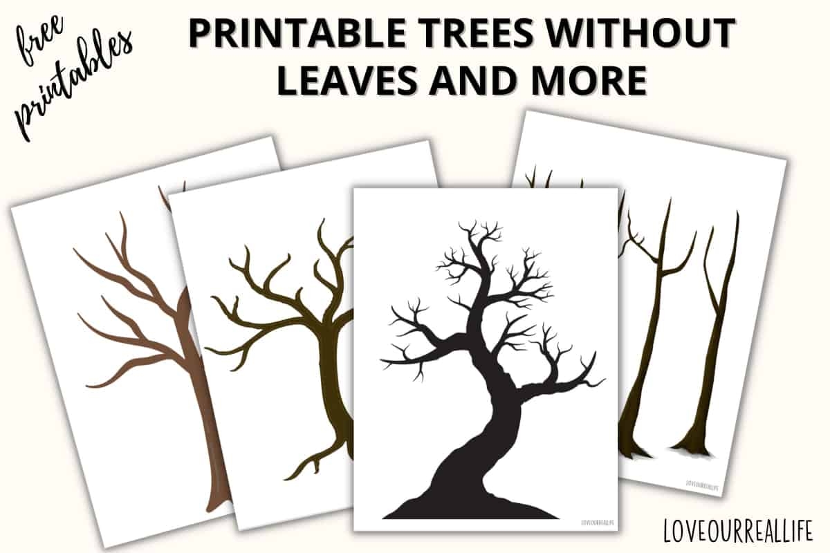 FREE Printable Trees Without Leaves Template 19 Pages Love Our Real Life
