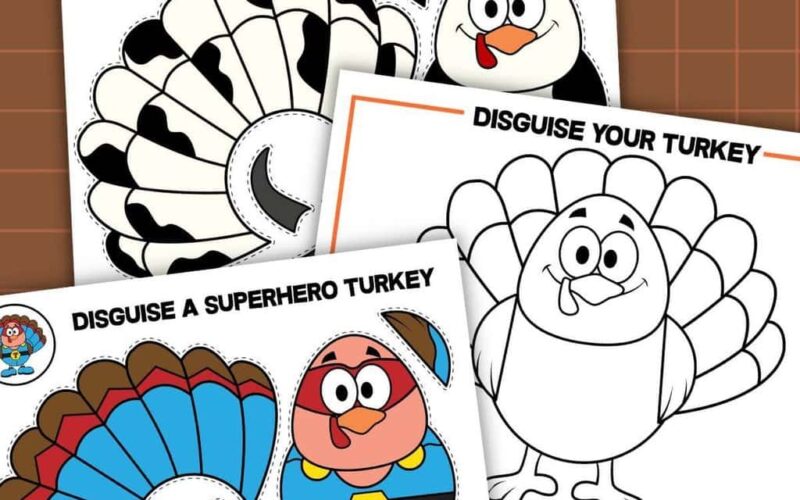 Free Printable Turkey In Disguise Templates To Hide A Turkey