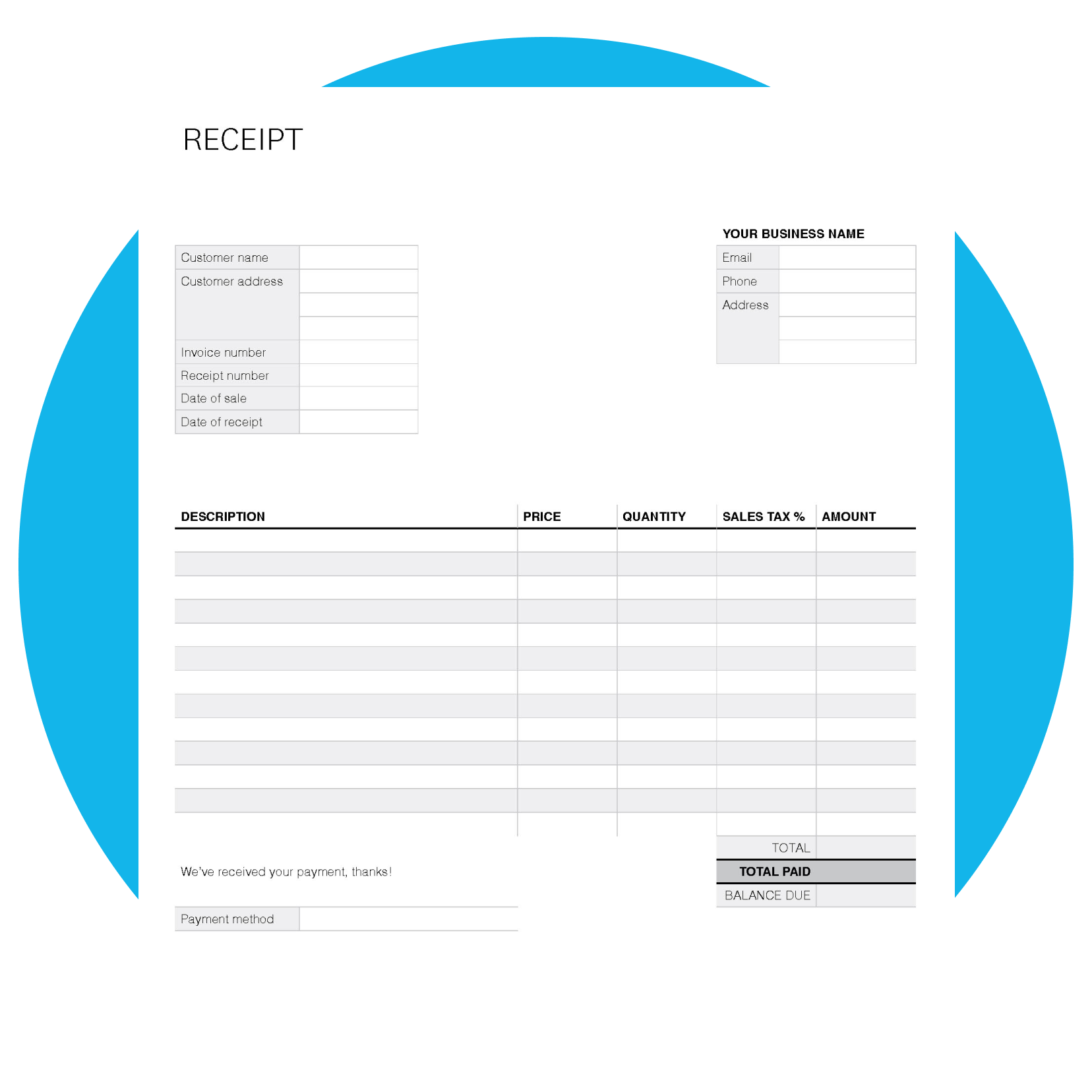 Free Receipt Template Xero US Free Receipt Template Xero US