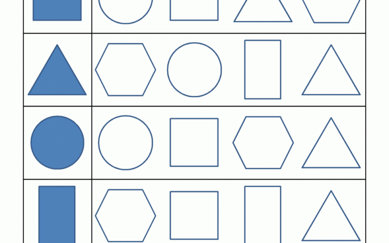 Free Shape Worksheets Kindergarten