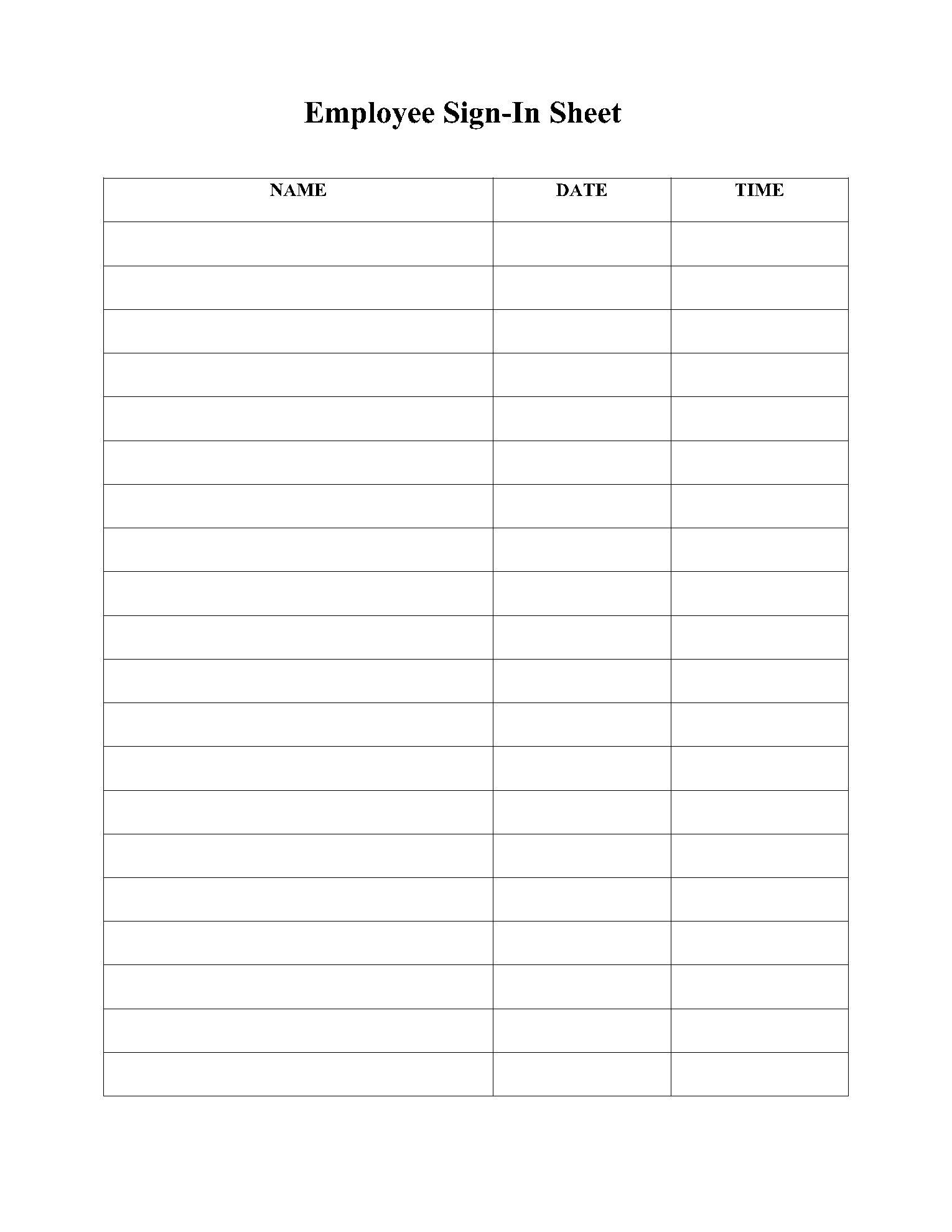 printable sign up sheet template