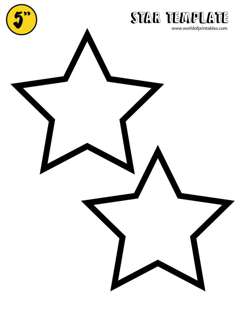 Free Star Template Printables World Of Printables Free Star Template Printables World Of Printables