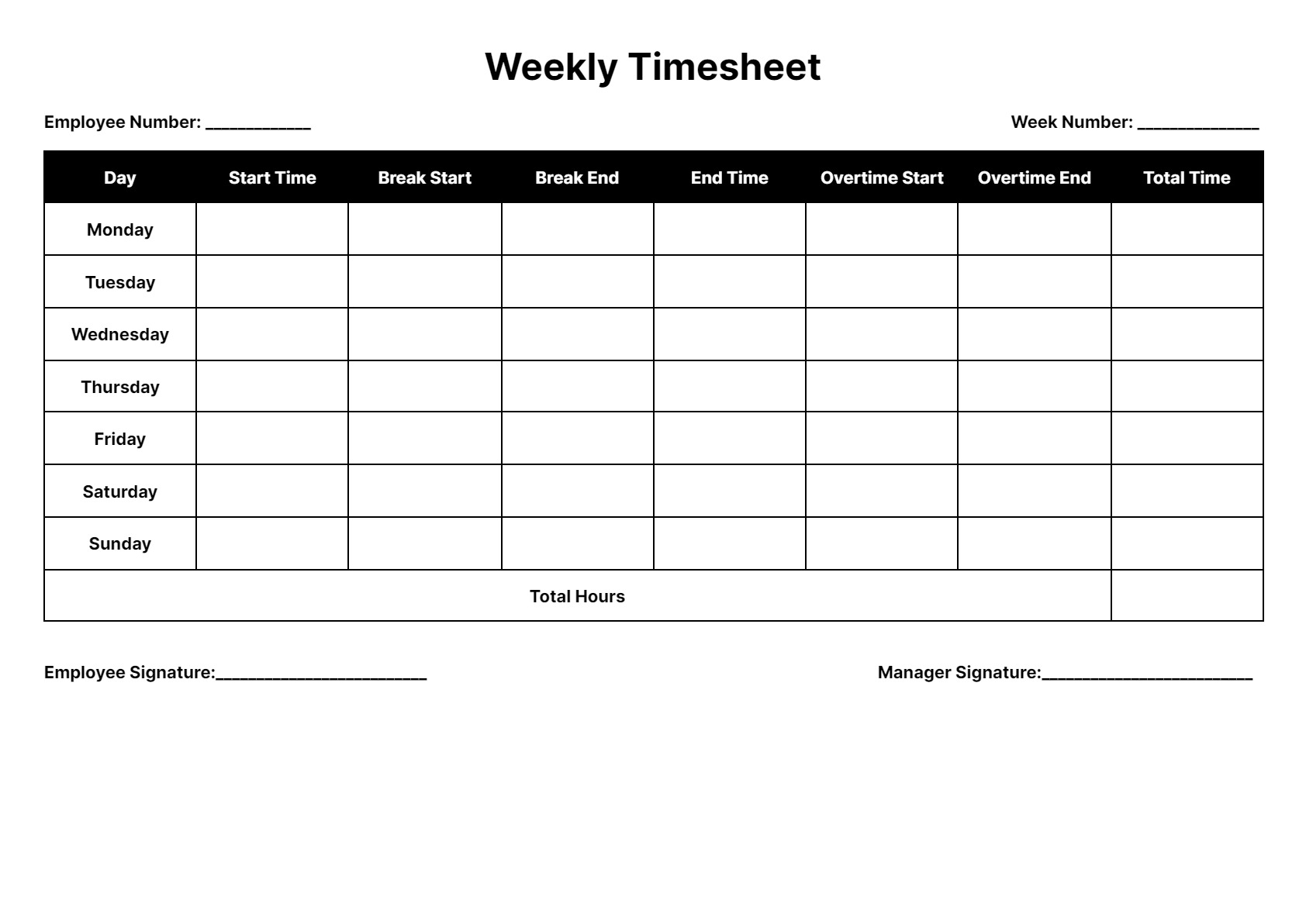 Free Timesheet Templates Download Daily Weekly And Monthly Time Sheets Free Timesheet Templates Download Daily Weekly And Monthly Time Sheets