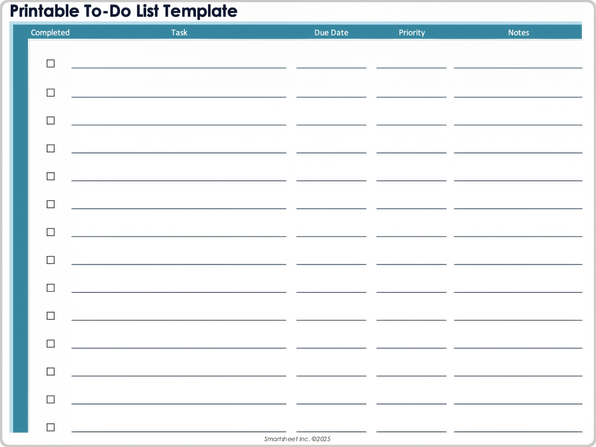 Free To Do List Templates In Excel