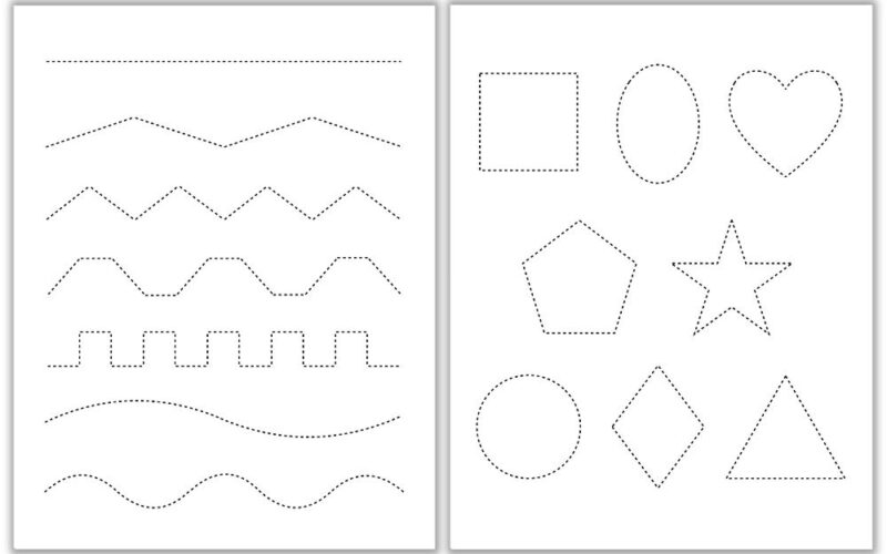Free Tracing Cutting Worksheets The Craft at Home Family