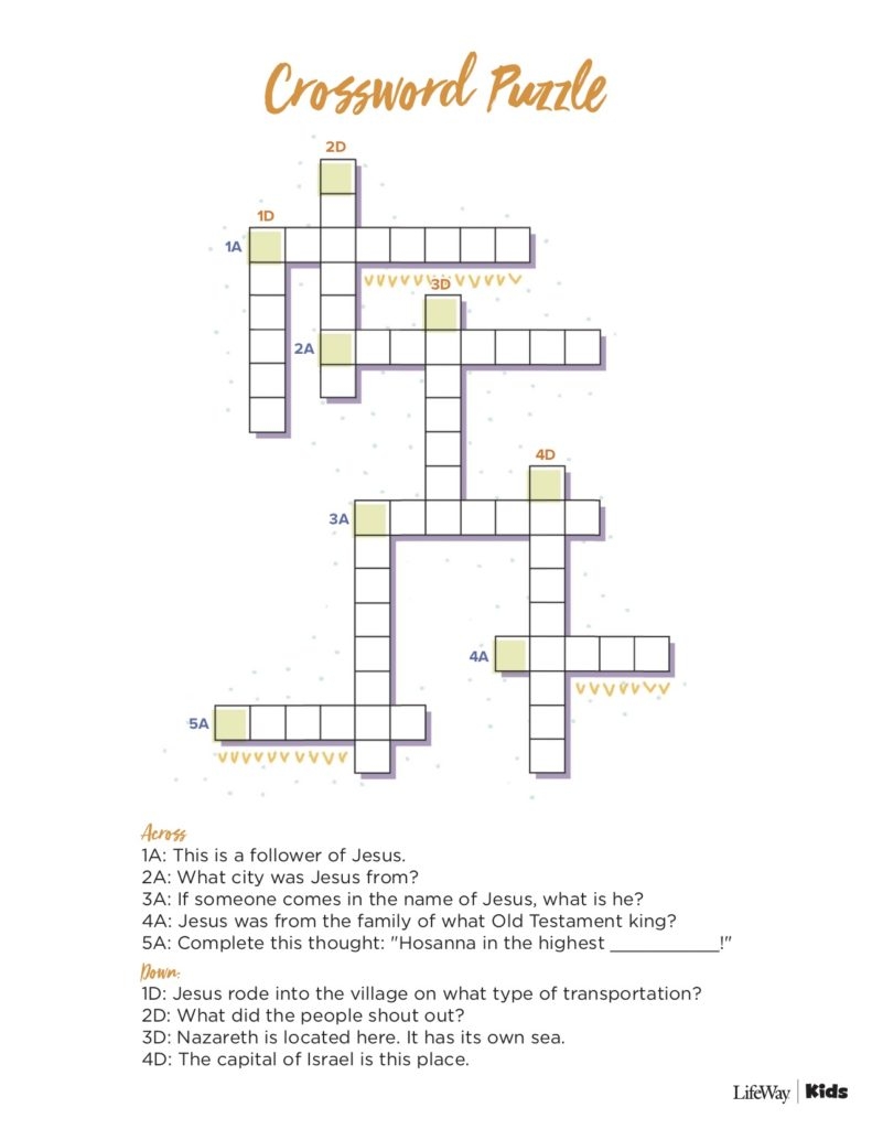 Fun Friday Kids Crossword Puzzle Kids Ministry Dedicated To Helping Kids Ministry Leaders In Their Mission Of Making Disciples
