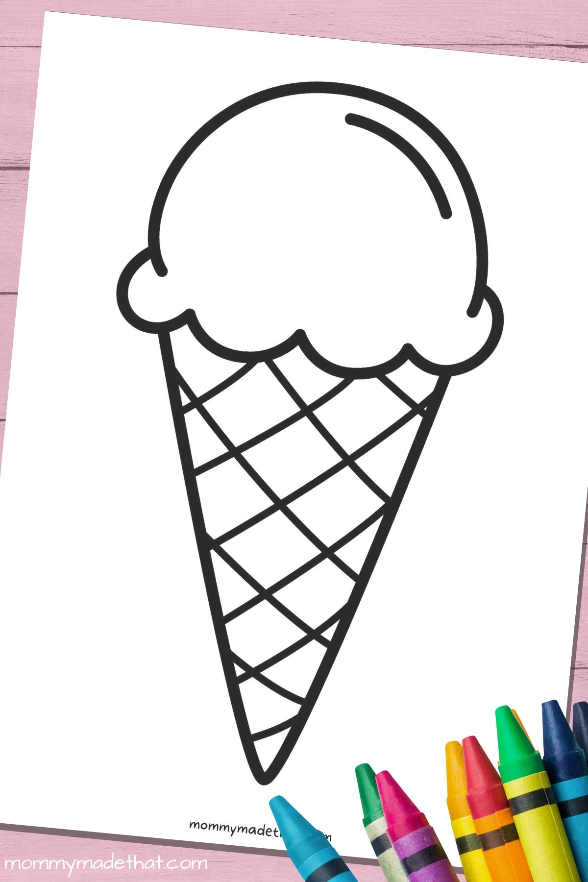 ice cream cone template printable