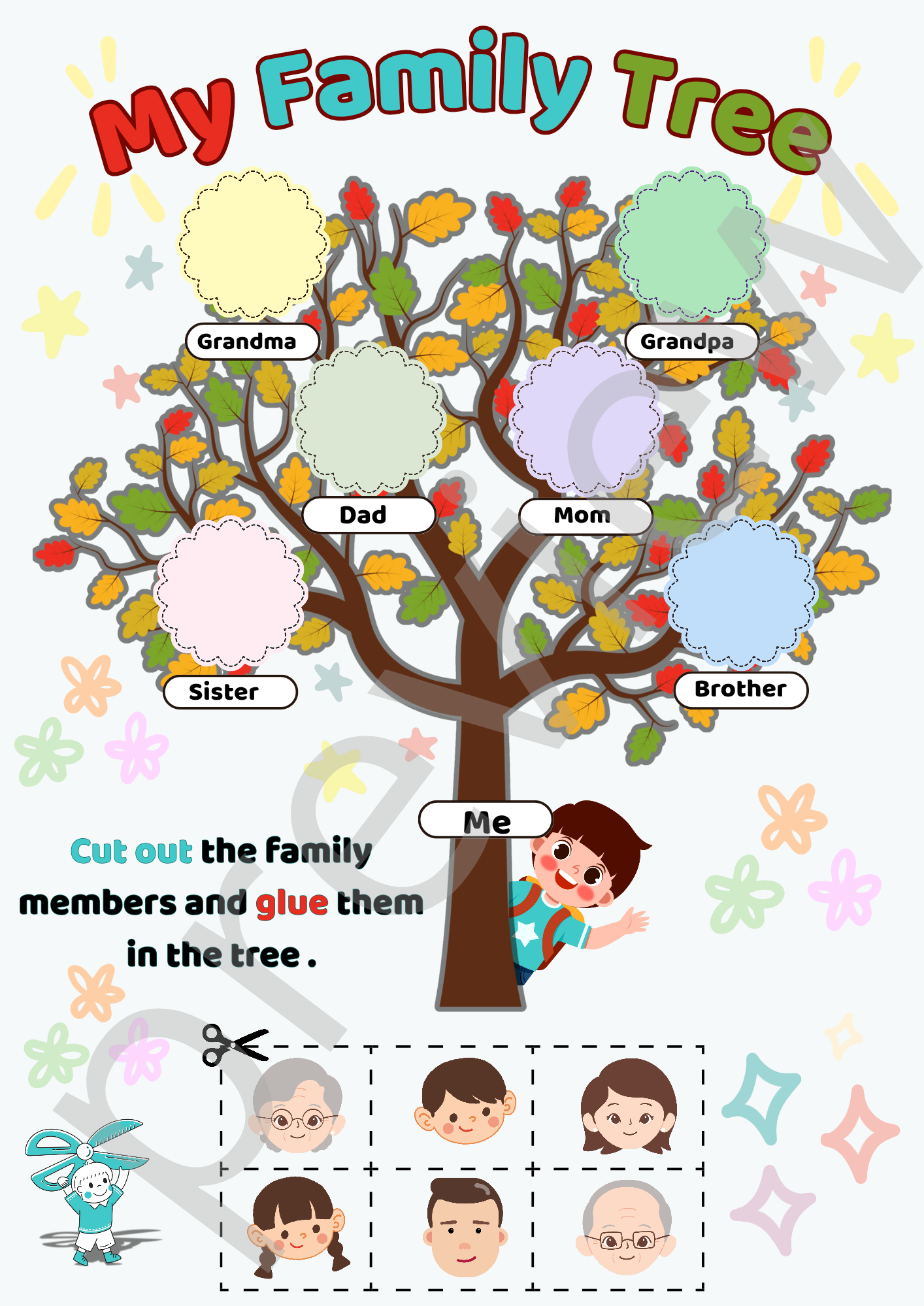 family tree worksheet printable