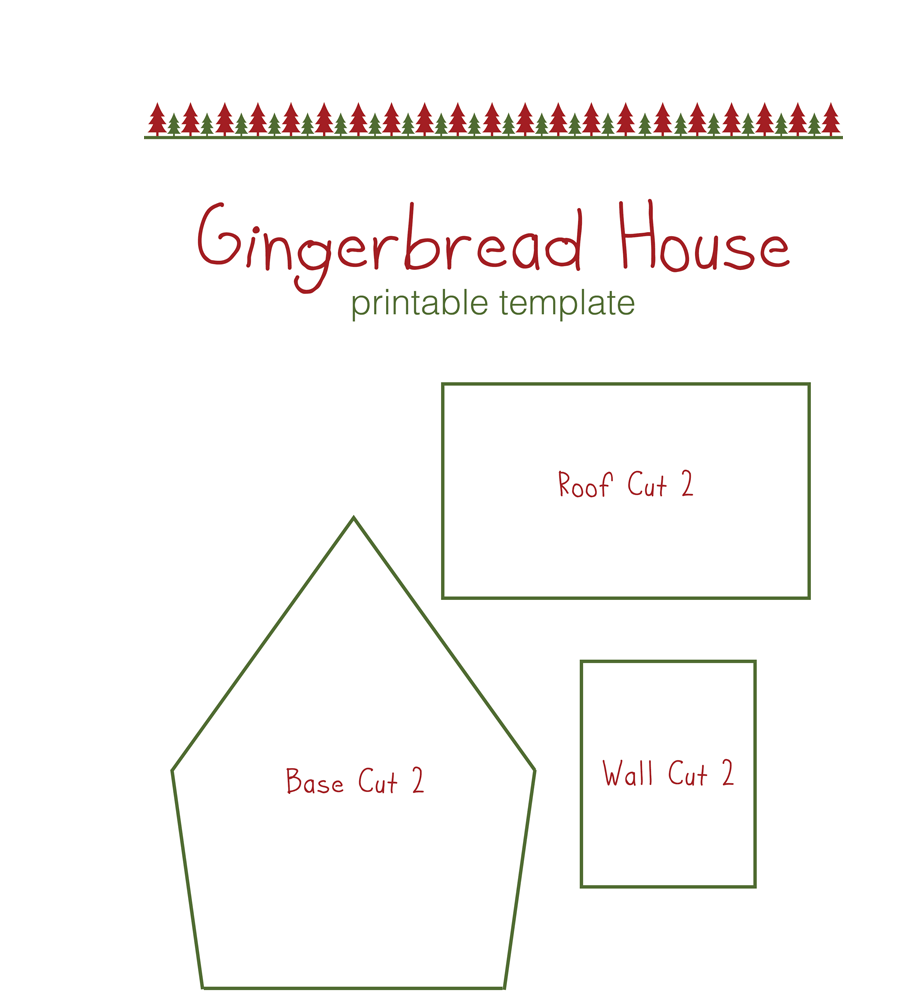 free printable gingerbread house templates