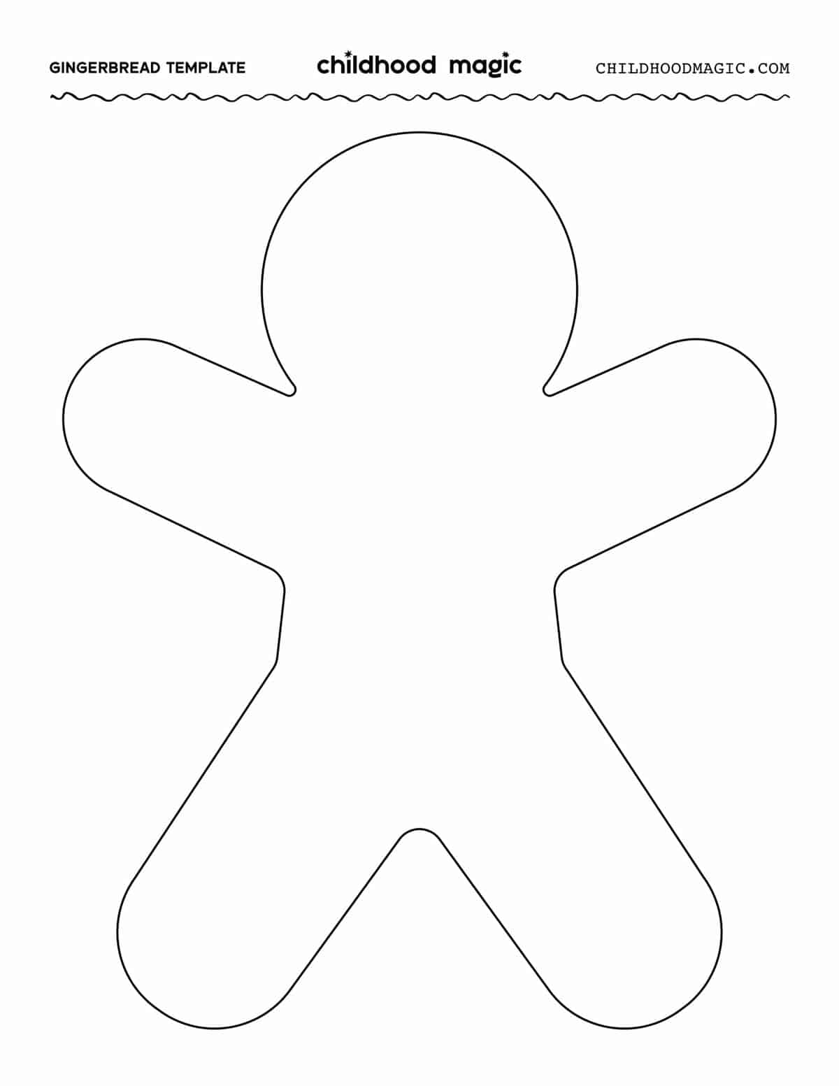 Gingerbread Man Template Free Printable Childhood Magic Gingerbread Man Template Free Printable Childhood Magic