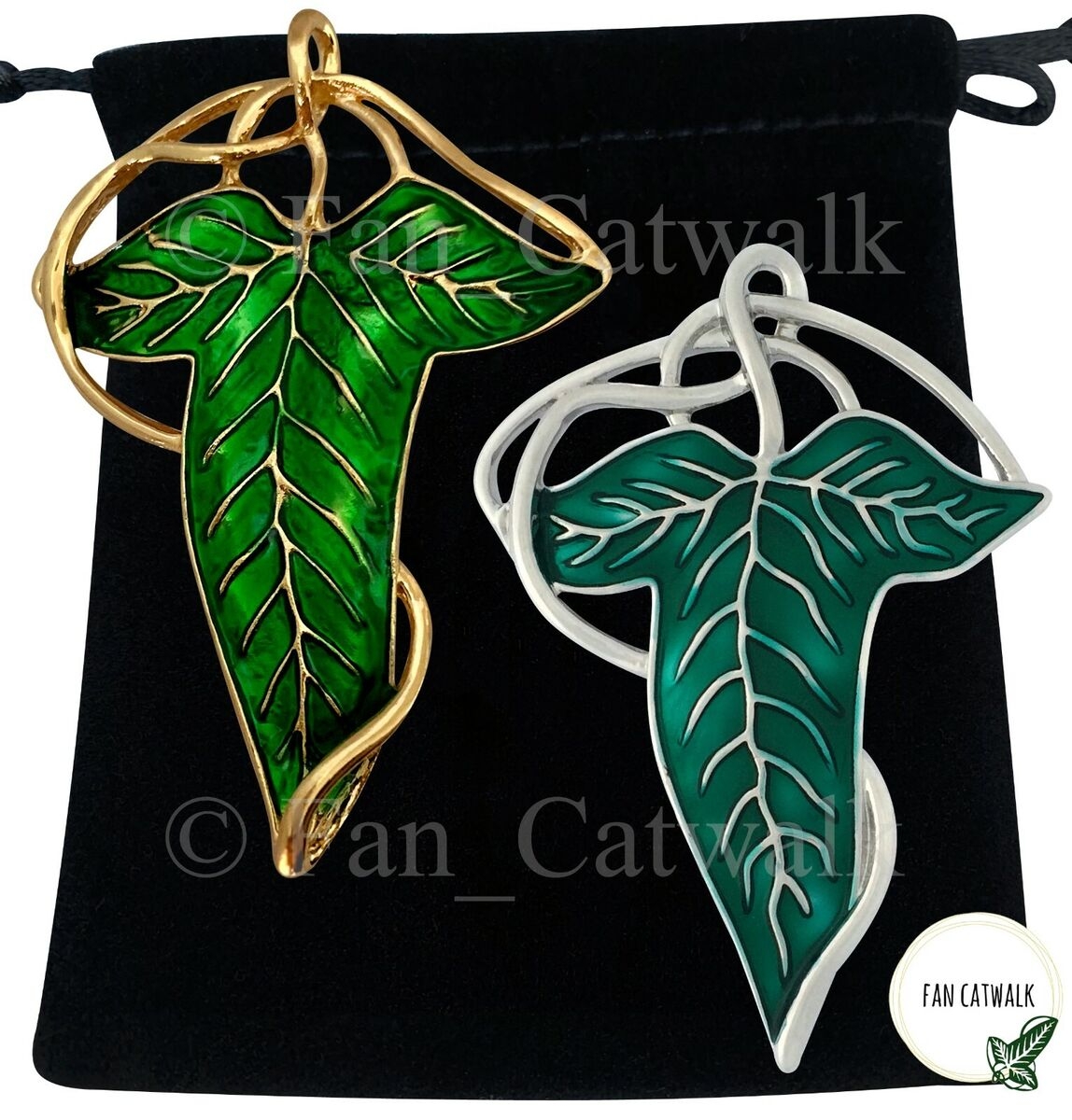 GOLD VEINS Silver Elven Leaf Brooch SET Pin Hobbit LOTR Lord Of The Rings Cape EBay