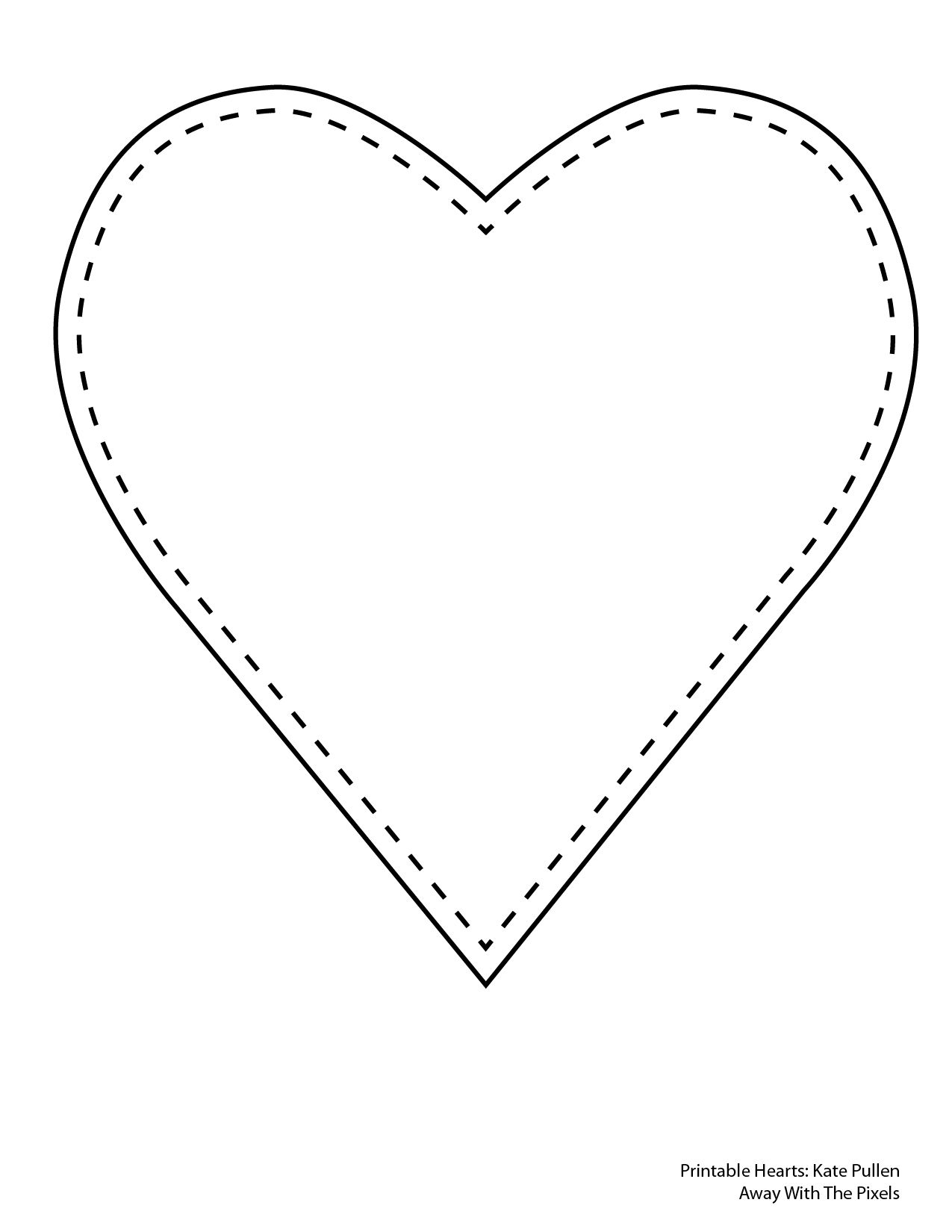 heart printable templates