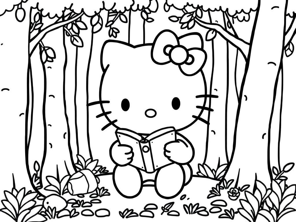 printable coloring sheets hello kitty
