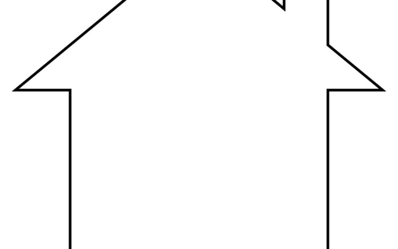 House Templates Free Blank House Shape PDFs