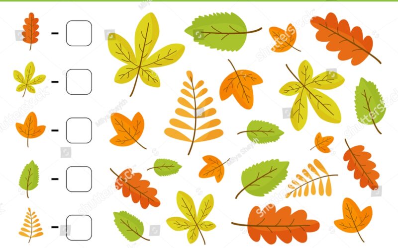 How Many Autumn Leaves There Math Stock Vector Royalty Free 1789860155 Shutterstock